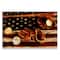 Stupell Industries Vintage American Flag Baseball Photo Wall Plaque Art